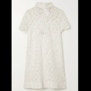 Staud Doris Tie Back Corded Lace Mini Dress